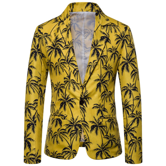 Damen Blazer mit exotischem Pflanzenmuster und modernem Schnitt R&B