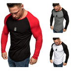 Herren Langarm-T-Shirt mit modernem Raglanschnitt und sportlicher Passform