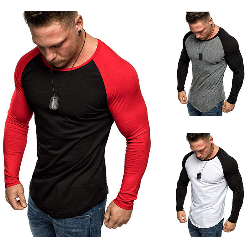 Herren Langarm-T-Shirt mit modernem Raglanschnitt und sportlicher Passform
