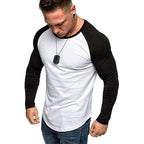 Herren Langarm-T-Shirt mit modernem Raglanschnitt und sportlicher Passform