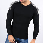 Herren körperbetontes Langarmshirt mit strukturiertem Design R&B
