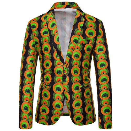 Damen Blazer mit auffälligem afrikanischem Muster und taillierter Passform R&B