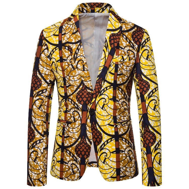 Damen Blazer mit exotischem Musterdruck und eleganter Passform