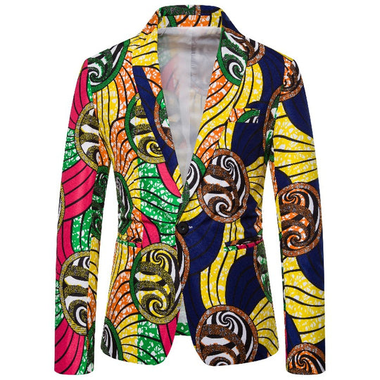 Damen Blazer im kreativen Afrika-Design mit eleganten Details R&B