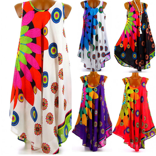 Damen Sommerliches Maxikleid mit floralem Design R&B