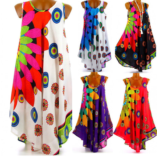 Damen Sommerliches Maxikleid mit floralem Design R&B