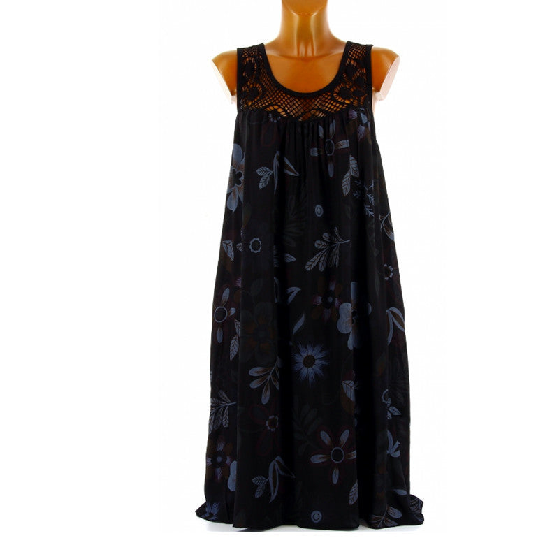 Damen Langkleid mit floraler Spitzenstruktur R&B