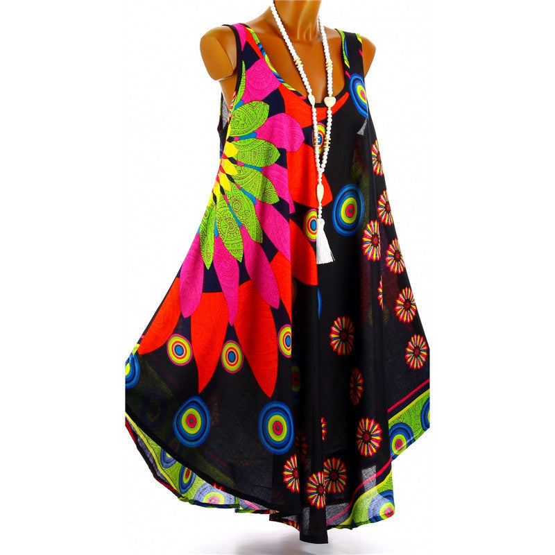 Damen Sommerliches Maxikleid mit floralem Design R&B