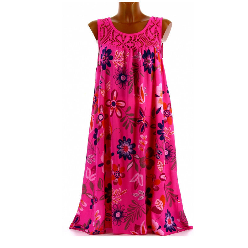 Damen Langkleid mit floraler Spitzenstruktur R&B
