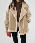 R&B | Teddy Winterjacke mit Luxuriösem Wildlederlook