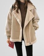 R&B | Teddy Winterjacke mit Luxuriösem Wildlederlook