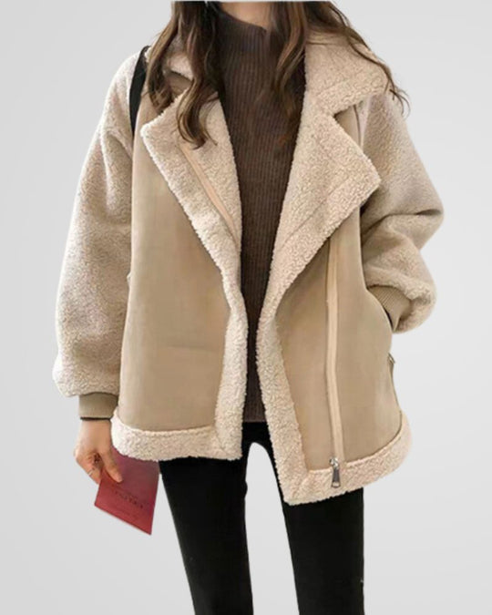 R&B | Teddy Winterjacke mit Luxuriösem Wildlederlook