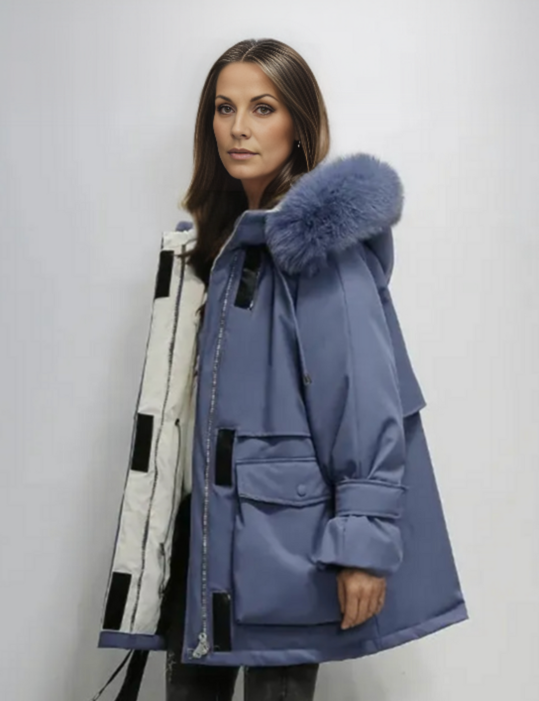 R&B | Winter Parka mit veganem Pelz für Damen umweltfreundliche Materialien