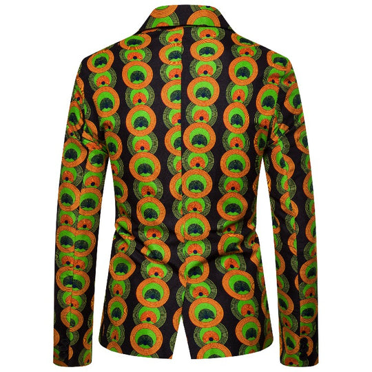 Damen Blazer mit auffälligem afrikanischem Muster und taillierter Passform R&B
