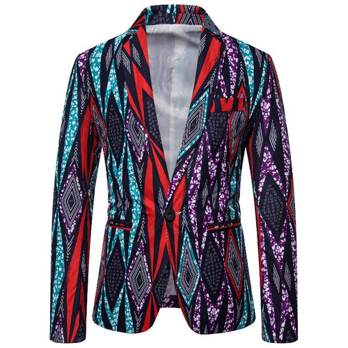 Herren Blazer mit kreativem geometrischen Muster und modernem Schnitt R&B