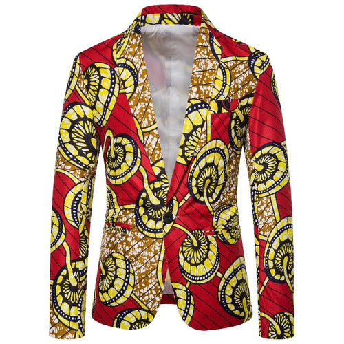 Damen Blazer aus hochwertigem Stoff mit einzigartigem afrikanischem Muster und elegantem Schnitt R&B