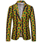 Damen Blazer mit auffälligem afrikanischem Muster und taillierter Passform