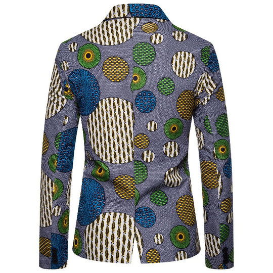 Herren Blazer mit einzigartigem afrikanischen Muster und modernem Schnitt R&B