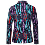 Herren Blazer mit kreativem geometrischen Muster und modernem Schnitt
