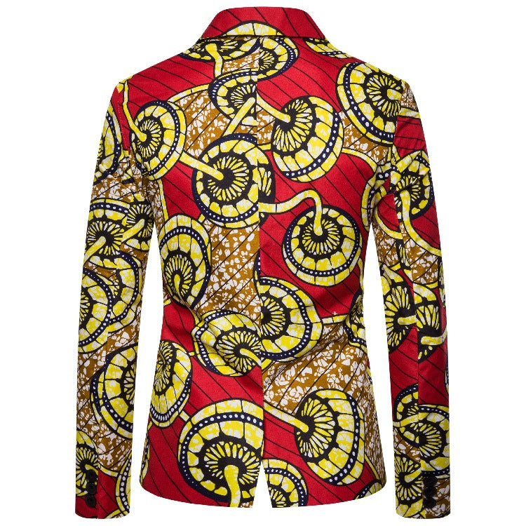 Damen Blazer aus hochwertigem Stoff mit einzigartigem afrikanischem Muster und elegantem Schnitt
