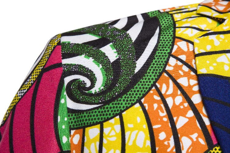 Damen Blazer im kreativen Afrika-Design mit eleganten Details