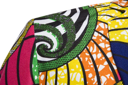 Damen Blazer im kreativen Afrika-Design mit eleganten Details R&B