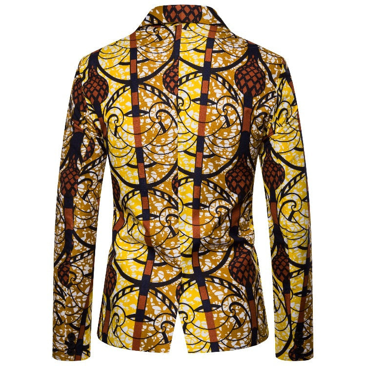 Damen Blazer mit exotischem Musterdruck und eleganter Passform