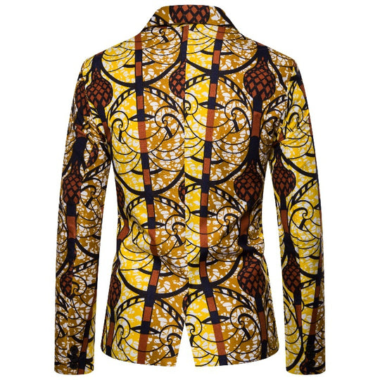 Damen Blazer mit exotischem Musterdruck und eleganter Passform R&B