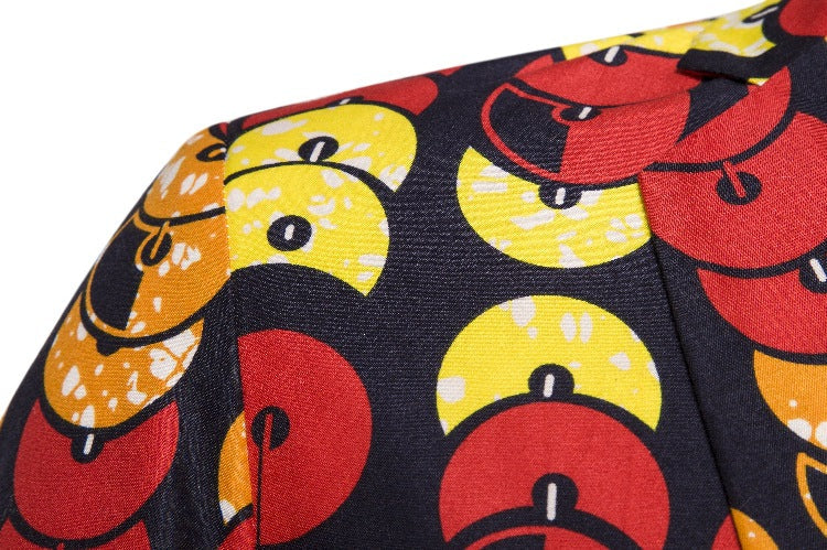 Damen Blazer mit auffälligem Musterdruck und tailliertem Schnitt