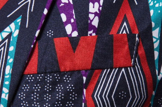 Herren Blazer mit kreativem geometrischen Muster und modernem Schnitt R&B