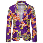 Damen Blazer mit auffälligem afrikanischem Print und eleganter Passform