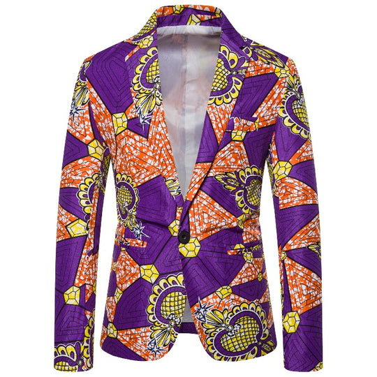 Damen Blazer mit auffälligem afrikanischem Print und eleganter Passform R&B