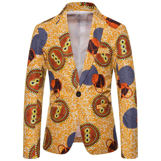 Damen Blazer im auffälligen afrikanischen Muster mit modernem Schnitt R&B