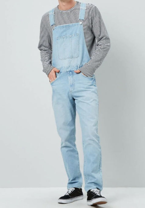 Herren Lässige Jeans-Trägerhose R&B