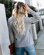 Damen Wickelpullover mit eleganten BindR&Bändern und lässigem V-Ausschnitt R&B