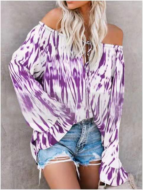 Damen Freizeitbluse mit Off-Shoulder Schnitt und lässigen Rüschendetails R&B