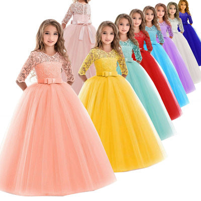 Damen Prinzessinnenkleid mit Spitzenoberteil und Tüllrock R&B