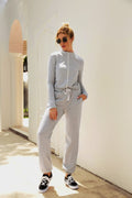 Damen Kapuzenoverall aus bequemem Sweatstoff mit elastischen Bündchen und taillierbarem Kordelzug R&B