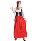 Damen nan authentisches Oktoberfest Madl Kostüm mit Schnürcorsage weiten Trompetenärmeln R&B