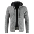 Herren moderne Strickjacke mit Kapuze und weichem Innenfutter R&B