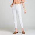 Damen Chino Stoffhose schmal mit hohem Bund