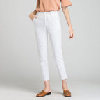 Damen Chino Stoffhose schmal mit hohem Bund