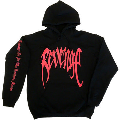 Damen Kapuzenpullover mit auffälligem Schriftzug und künstlerischem Design R&B