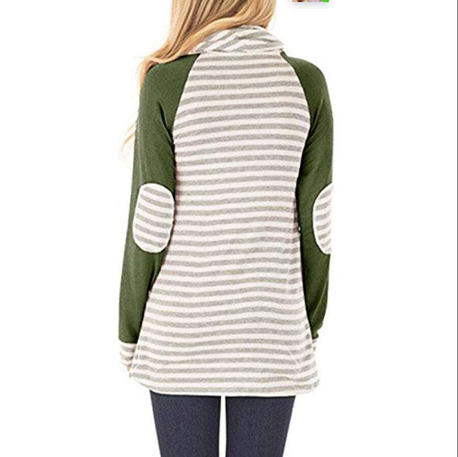 Damen Kapuzenpullover mit gestreiftem Design und praktischen Taschen R&B
