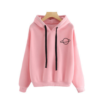 Damen lässiger Hoodie mit intergalaktischem Motiv R&B