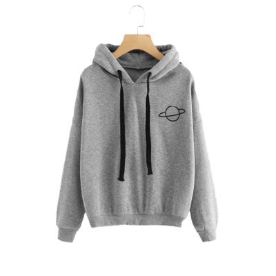 Damen lässiger Hoodie mit intergalaktischem Motiv R&B