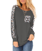 Damen Sweatshirt mit modischem Leopardenmuster R&B