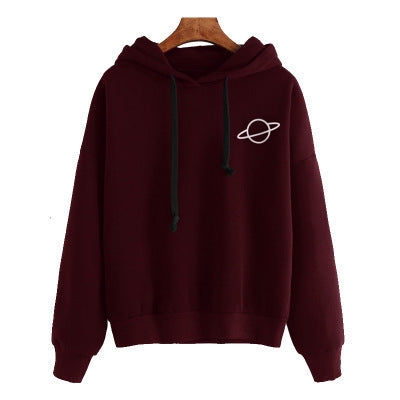 Damen lässiger Hoodie mit intergalaktischem Motiv R&B