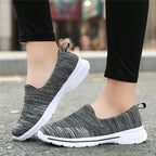 Damen Slip-On Freizeitschuhe mit atmungsaktivem Mesh-Obermaterial