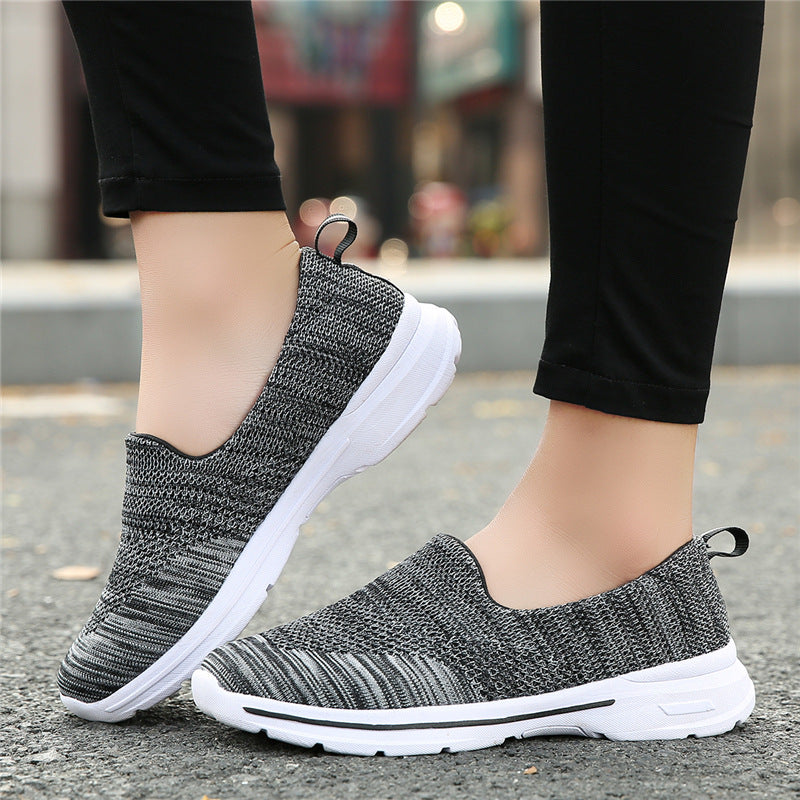 Damen Slip-On Sportschuhe mit atmungsaktivem Obermaterial